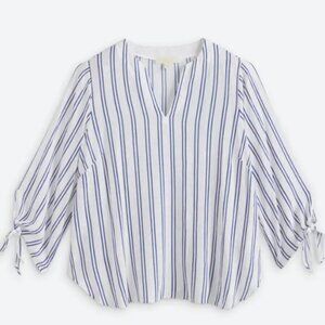 MICHAEL Michael Kors Nava Tie Detail Textured Top